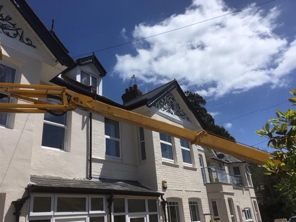 Property Redecorated External using Aerial Lift - Frampton and Sons Bournemouth