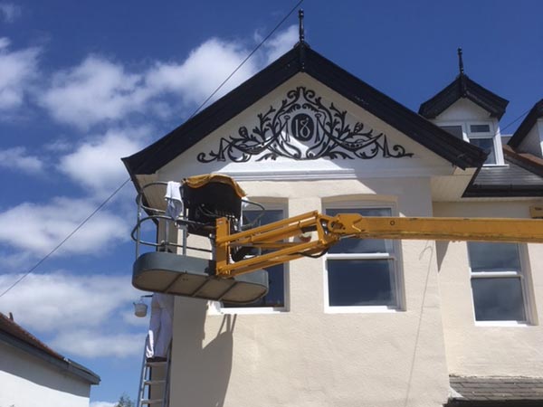 Property Redecorated External using Aerial Lift - Frampton and Sons Bournemouth